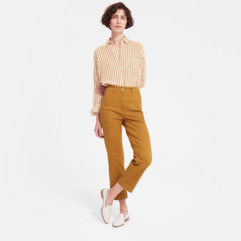 High rise straight legged pants